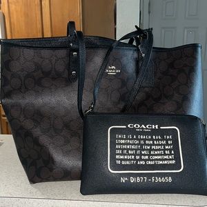 Coach reversible tote